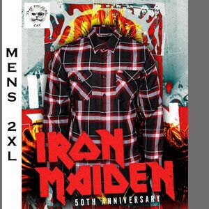 DIXXON FLANNEL x IRON MAIDEN Flannel Shirt Collab - Men's 2XL